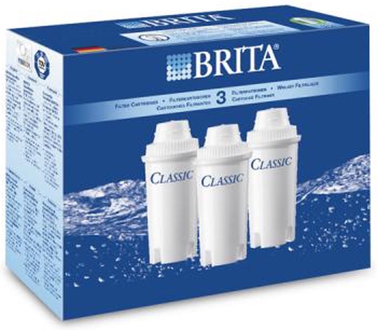BRITA filterpatronen Classic - Waterfilterpatronen - 3-Pack | bol