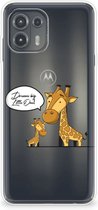 Trendy Telefoonhoesjes Motorola Edge 20 Lite Smartphone Hoesje Doorzichtig Giraffe
