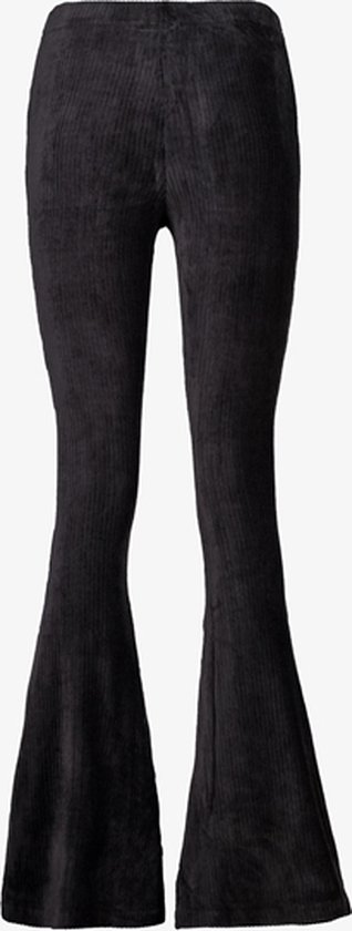 TwoDay dames velours flared broek - Zwart - Maat XL | bol.com