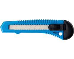 Office-Deals snijmes 18mm kunststof afbreekmes blauw
