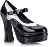 Demonia Dolly-57 US7 - Mt. 37 - Black/White Mary Janes