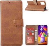 LuxeBass Hoesje geschikt voor Samsung Galaxy A32 - Bookcase Bruin - portemonnee hoesje - telefoonhoes - gsm hoes - telefoonhoesjes