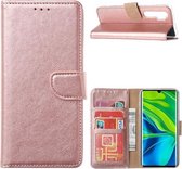 LuxeBass Hoesje geschikt voor Xiaomi Mi Note 10 Lite - Bookcase Rose Goud - portemonnee hoesje - telefoonhoes - gsm hoes - telefoonhoesjes