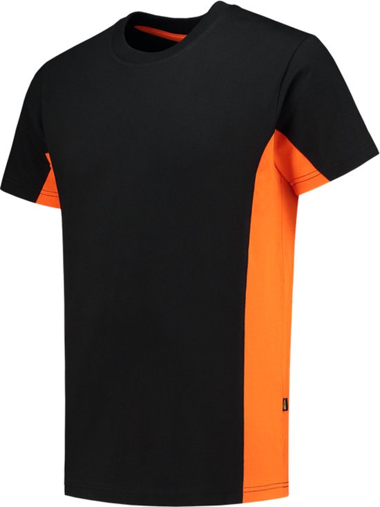 Tricorp T-shirt Bicolor 102004 Zwart / Oranje - Maat 6XL