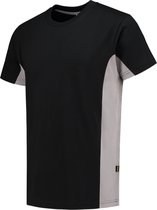 Tricorp T-shirt Bicolor 102004 Zwart / Grijs - Maat 7XL