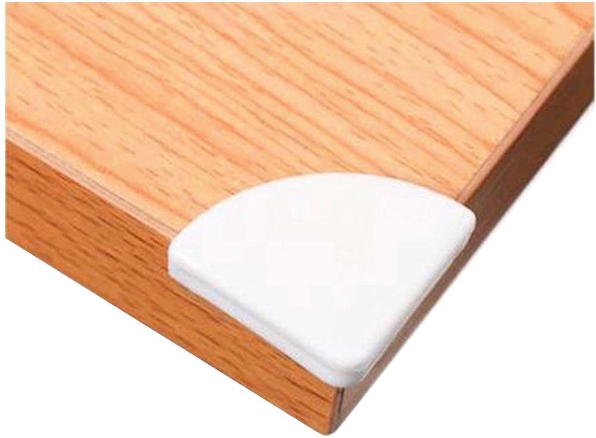 FSW-Products - Hoekbescherming voor Tafelhoek Wit - 4 Stuks - Hoekbeschermer - Zelfklevend - Deurstoppers - Stootdoppen