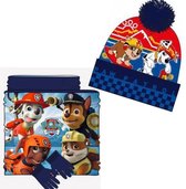 Paw Patrol set / winterset - 3-delig - muts + colsjaal + handschoenen - donkerblauw - Maat 52 cm (± 2-4 jaar)