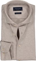 Profuomo - Overhemd Knitted Beige - 40 - Heren - Slim-fit