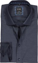 OLYMP Luxor modern fit overhemd - marine blauw 2-ply twill - Strijkvrij - Boordmaat: 46