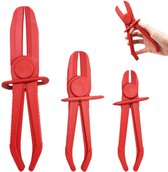 MMOBIEL 3x Pinces pour colliers de serrage Pinces à sertir en 3 tailles différentes - Rouge