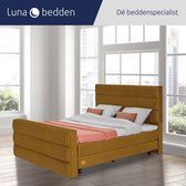 Luna Bedden - Boxspring Skye - 160x220 Compleet Goud 3 Balken Bed