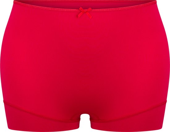 RJ Bodywear Pure Color dames short extra hoog - donkerrood - Maat: XXL