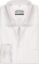 MARVELIS comfort fit overhemd - wit - Strijkvrij - Boordmaat: 49