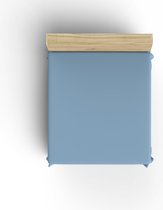 Jersey hoeslaken - lichtblauw - 180x200 / 200x200 cm - stretch - 100% katoen