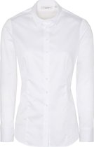 ETERNA dames blouse slim fit, stretch satijnbinding, wit -  Maat: 36