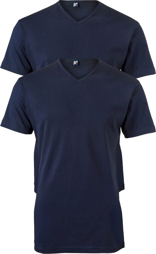 Alan Red - Vermont T-shirts V-Hals Navy (2Pack) - Heren - Maat 3XL - Modern-fit