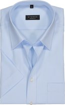 ETERNA comfort fit overhemd - korte mouw - poplin heren overhemd - blauw - Strijkvrij - Boordmaat: 42