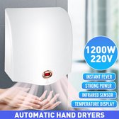 Grote - windmotor - 1200W - Automatisch - Handdroger - Smart Home - Infraroodsensor - Handdroger - Intelligent - Temperatuurweergave - 220V