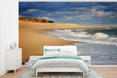 Behang - Fotobehang Golven op het strand van de Cape Cod National Seashore - Breedte 375 cm x hoogte 240 cm