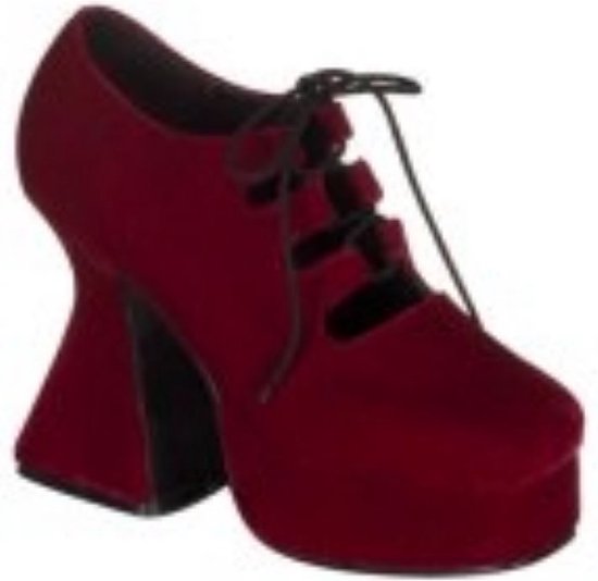 Demonia Witch-130 - US7 - Mont. 37 - Chaussures en daim rouge
