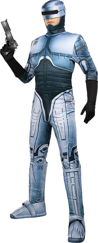 FUNIDELIA Robocop kostuum voor mannen Politie - Maat: - Grijs / Zilver