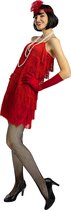 FUNIDELIA 1920s Flapper kostuum in rood voor vrouwen - Maat: XS - Rood