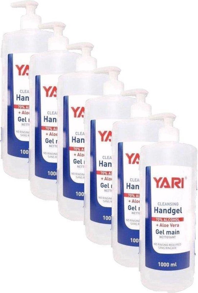 1 Doos Handgel YARI - Grootverpakking - 6 x 1000 ML met Pomp