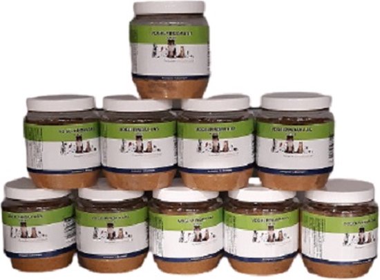 Unit 24- 15 Potten vogelpindakaas met meelwormen. Plastic potten á 350 gram. Voordeelverpakking