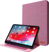 Case2go - Tablet hoes geschikt voor iPad Pro 2020 - 11 Inch - Book Case met Soft TPU houder - Roze