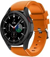 Strap-it Watch 4 & Watch 5 bandje - Samsung Galaxy Watch 4 Classic 42mm siliconen bandje - oranje - Geschikt voor Samsung Galaxy Watch 5 Pro – 44mm – 40mm & Galaxy Watch 4 40mm, 44