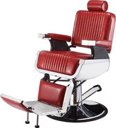 Panana®  Kappersstoel - Barbierstoel - 360° Draaibaar - Hydraulische Kappersstoel - Barber Chair - Kappersstoel - Barbier Kappersstoel Verstelbaar met Hoofdsteun - Duurzaam Kunstleer - Wijnro