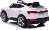 Audi E-Tron sportback wit kinder accu auto, elektrische kinderauto EVA wielen en leder zit