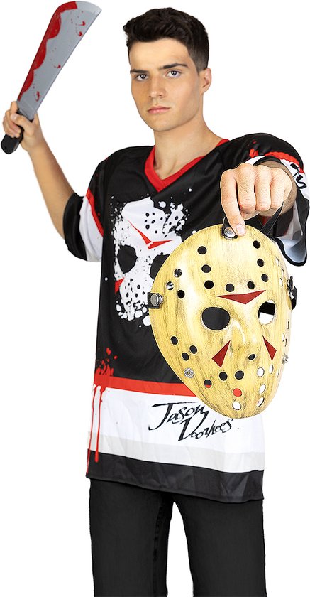 FUNIDELIA Déguisement de hockey Jason Vendredi 13 homme Vendredi 13 - Taille : XL - Zwart