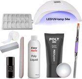 Easy Nails Polygel Kit - Starterset voor Nepnagels - Wit - Polyacryl Gel – Inclusief Nagellamp (LED)