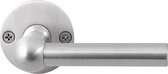 GPF3040.06 Hipi deurkruk op ronde rozet RVS, 50x2mm