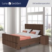 Luna Bedden - Boxspring Skye - 180x200 Compleet Bruin 12 Vakken Bed