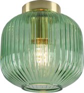 Olucia Charlois - Plafondlamp - Goud/Groen - E27