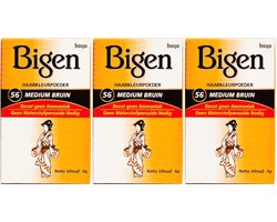 Bigen Hair Powder - 56 Rich Medium Brown - Voordeelverpakking 3 Stuks