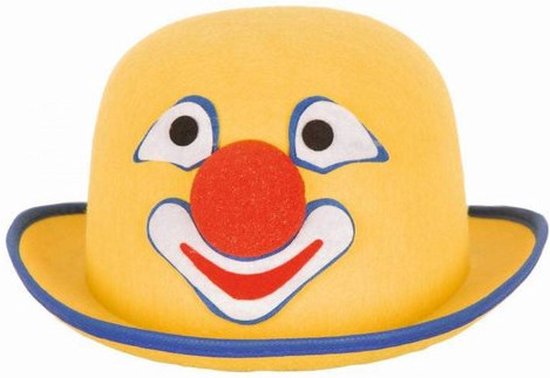 Chapeau de clown / chapeau melon pour enfants jaune - Chapeaux de costume de  clown de... | bol.com