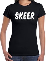 Skeer  fun tekst t-shirt / kleding - zwart - dames - foute fun tekst shirt / outfit / kleding S