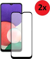 Geschikt voor Samsung Galaxy A22 5G Full Screenprotector - A22 5G Full Tempered Glass 2x