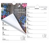 MGPcards - Weekblok (met Wire-O binding) 2022 - Week begint op Zondag - Bloemen