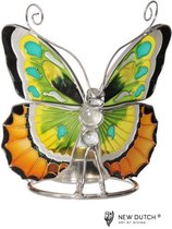 500245 Tiffany waxchine houder vlinder- vlinder- tiffany vlinder-