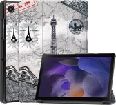 Tri-Fold Book Case - Samsung Galaxy Tab A8 10.5 (2021) Hoesje - Eiffeltoren
