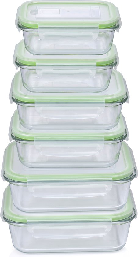 Zoë&Mii Set Van 7 Plastic Voedselcontainers Met Clipdeksels, 14 Stuks Met Soepcontainer Luchtdicht Vriezer Magnetron En Vaatwasmachinebestendig Bpa Vrij Ruimtebesparend