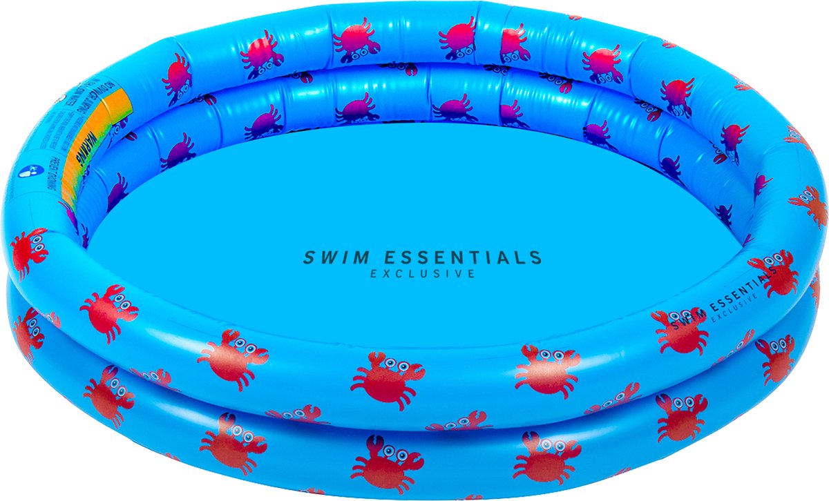 Swim Essentials Babyzwembadje Opblaasbaar - Zwembad Baby - Blauw/Krabben - Ø 60 cm