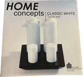 Home Concepts Menageset - 5 delig - Peper zoutstel olie azijn - wit - porselein