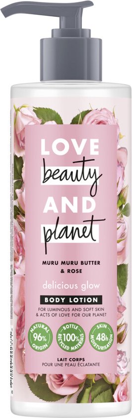 Love Beauty and Planet Muru Muru Butter & Rose Delicious Glow Bodylotion - 400 ml - Love Beauty and Planet