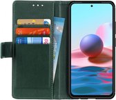 Xiaomi Redmi Note 10 / 10S Hoesje Wallet Book Case Kunstleer Groen
