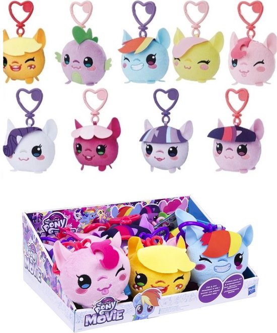My Little Pony rugtas clipje - 1 exemplaar - 9 cm - Applejack - Pinkie Pie - Rainbow Dash - Spaar ze allemaal